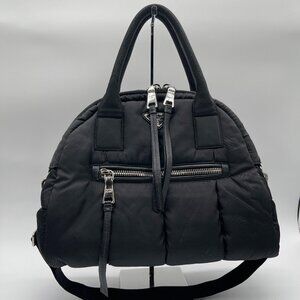 Prada Bomber Quilted Hand Shoulder 2-way Bag Logo Nylon Black (164135)
